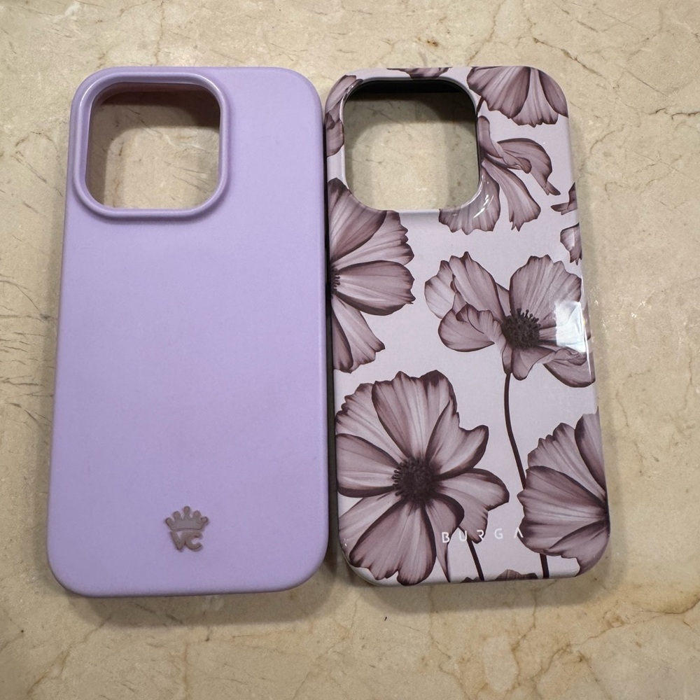 iPhone 15 pro two cases velvet caviar and burga gently used